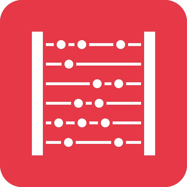 Vettore immagine vettoriale dell'icona di abaco può essere utilizzata per l'istruzione