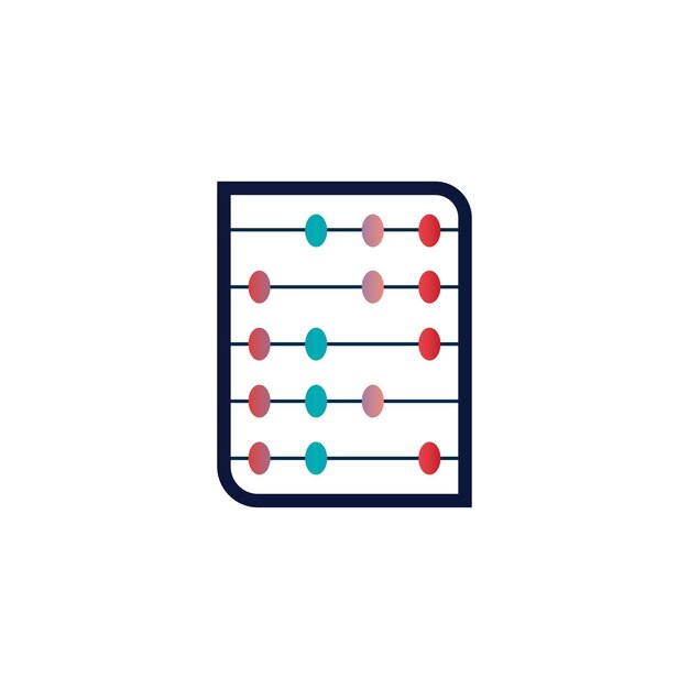 Abacus pictogram vector achtergrond