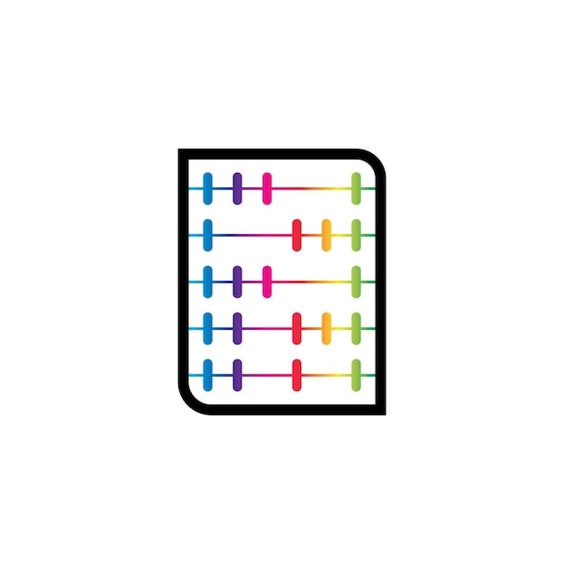 Abacus pictogram vector achtergrond