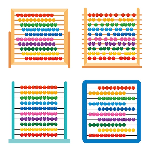 Vector abacus speelgoed voor kinderen onderwijs