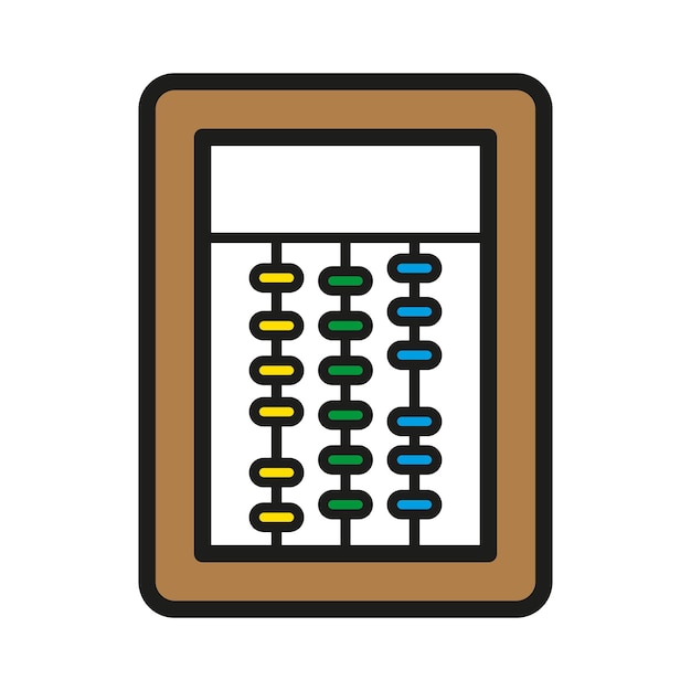 Abacus teken vector glyph kleur symboolpictogram