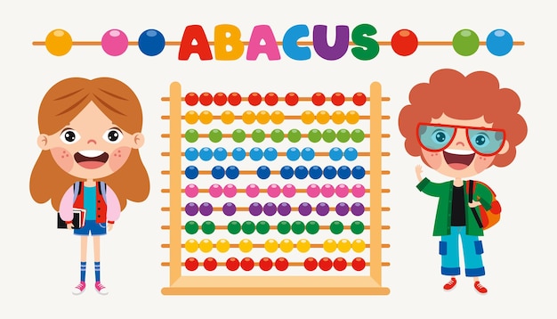 Vector abacus toy for children education