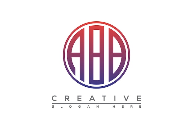 Vettore icona del design del logo iniziale della lettera abb. icona del design del logo aziendale.
