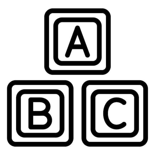 Abc blocks icon style