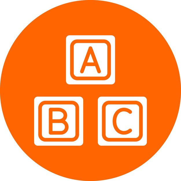 ABC Blocks Icon Style