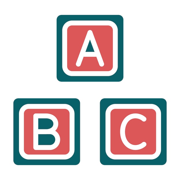 ABC ブロック アイコン スタイル