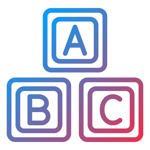 ABC ブロック アイコン スタイル