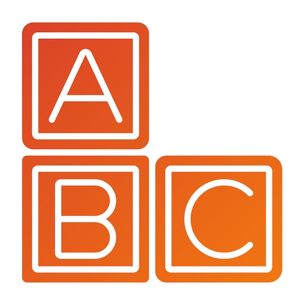 ABC ブロック アイコン スタイル