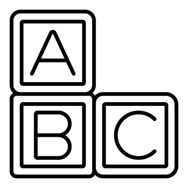 ABC Blokken Icon Stijl