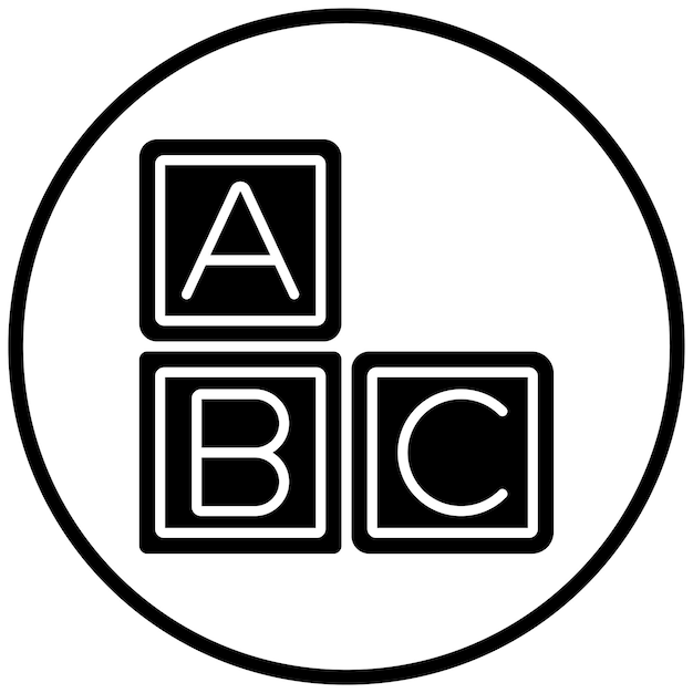 ABC Blokken Icon Stijl