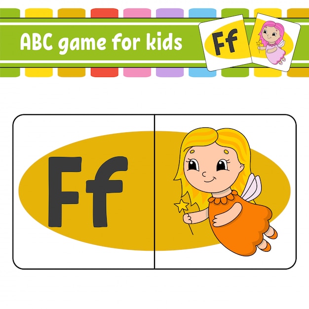 Vector abc flash-kaarten.