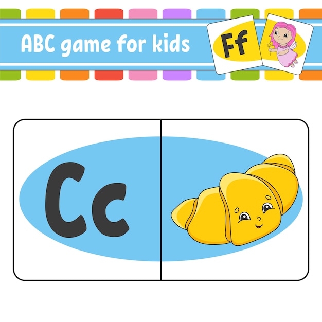 Abc-flitskaarten alfabet voor kinderen letters leren