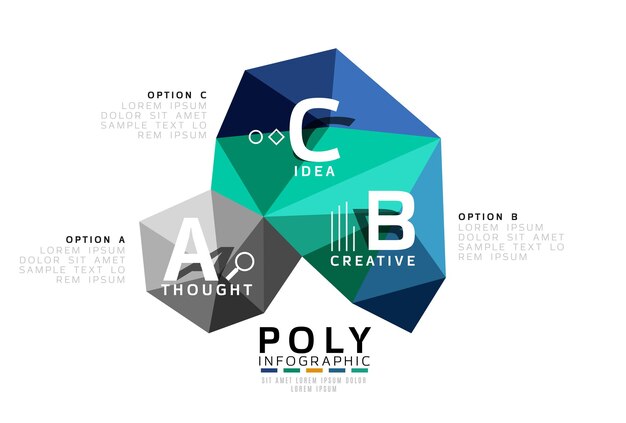 Vettore vettore di infografiche abc