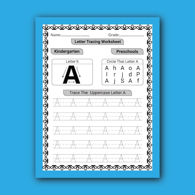 ABC Letter Tracing Practice Worksheet for Kids