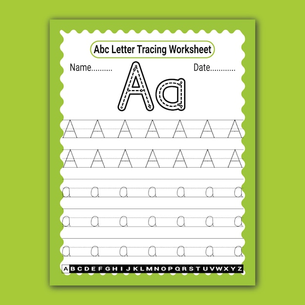 ABC Letter Tracing worksheet for kids