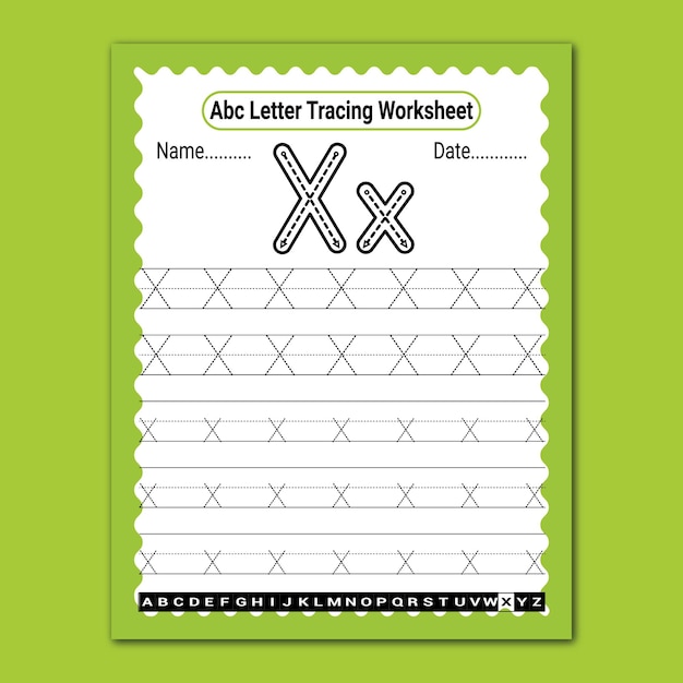 ABC Letter Tracing worksheet for kids
