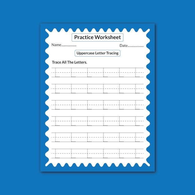 ABC letter tracing worksheet for preschoolers