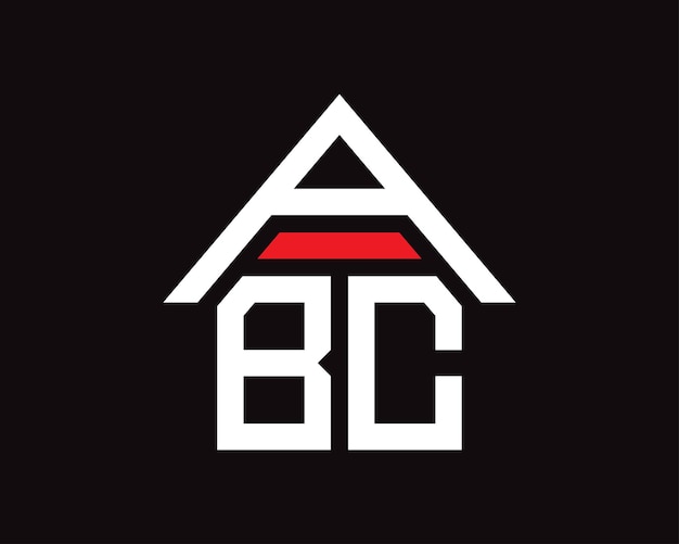 ABC letters real estate construction logo design vector