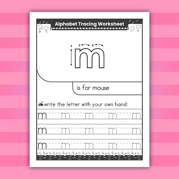 Abc tracing worksheets for kids - lowercase