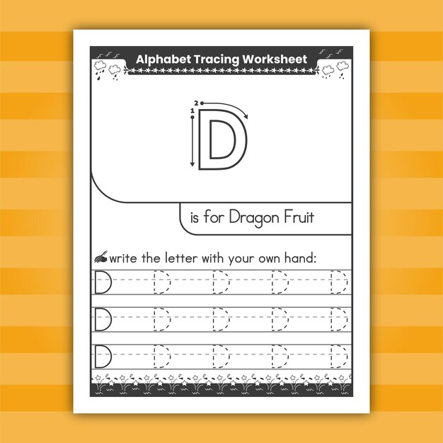 ABC Tracing Worksheets For Kids - Uppercase