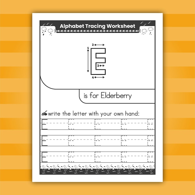 ABC Tracing Worksheets For Kids - Uppercase