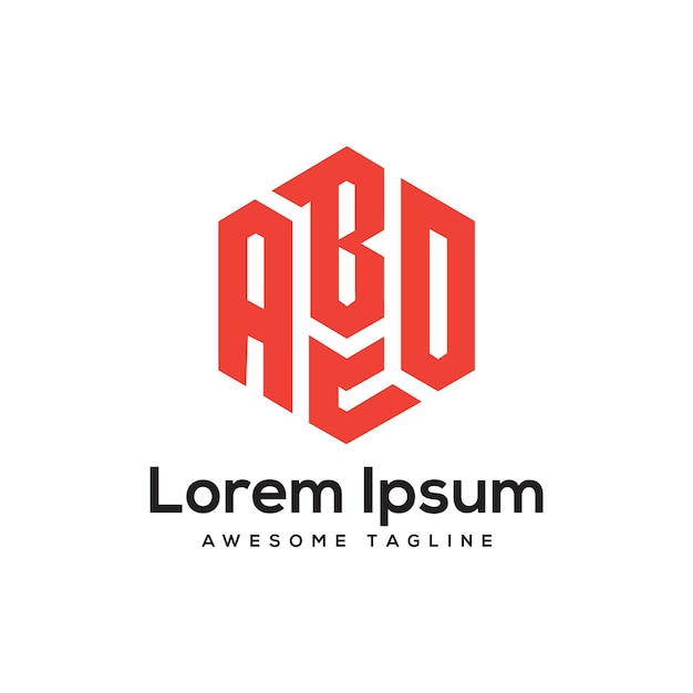 Икона дизайна логотипа букв abcd
