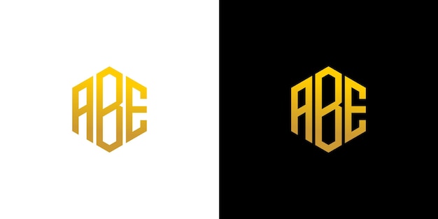 ABE Letter Logo Design polygon Monogram Icon Vector Template