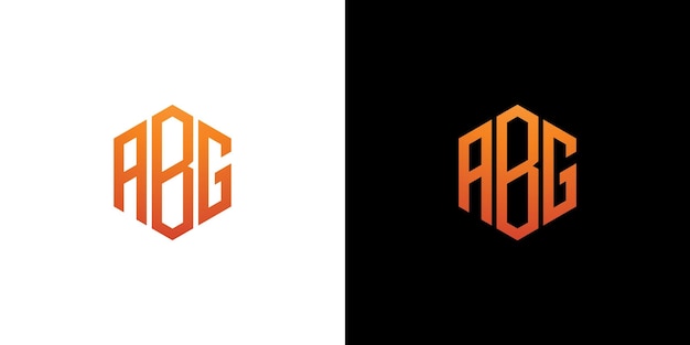 Abg letter logo design polygon monogram icon vector template