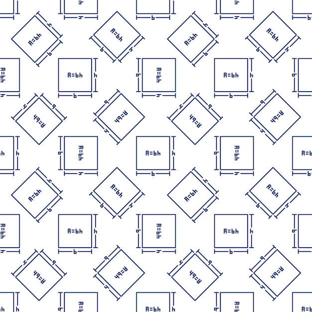 Abh vector Area of a Rectangle concept outline seamless pattern