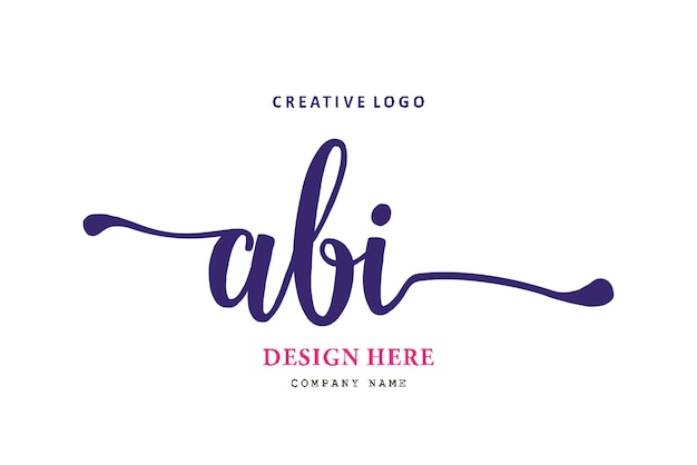 ABI lettering logo is simple easy to understand and authoritative