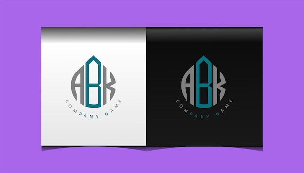 ABK initial modern logo design vector icon template