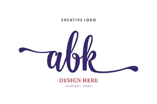 ABK lettering logo is simple easy to understand and authoritative