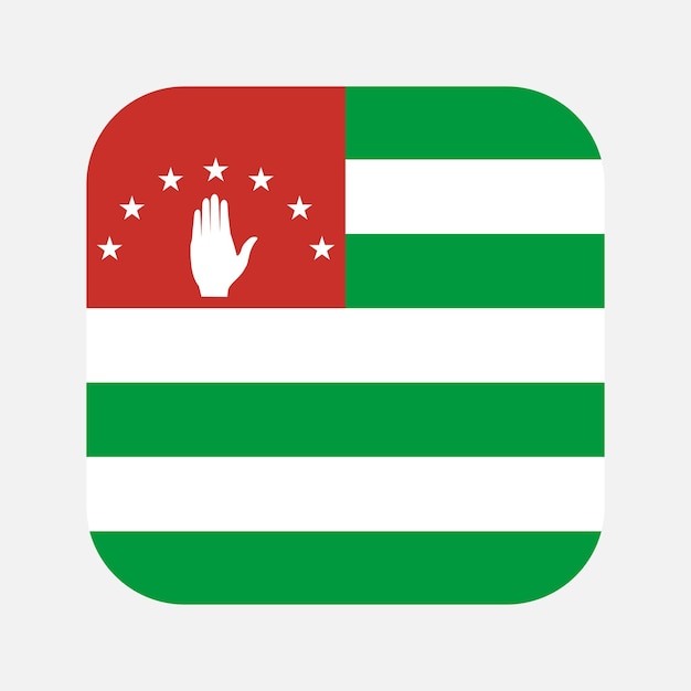 Abkhazia flag simple illustration for independence day or election