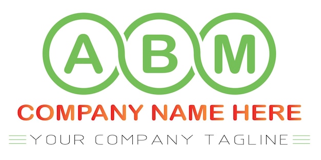 Vettore design del logo della lettera abm