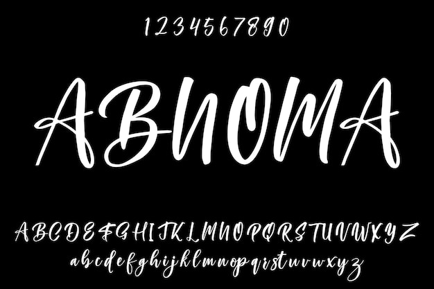 Abnoma moderno condensato elegante e stencil sans serif visualizza il vettore dei caratteri