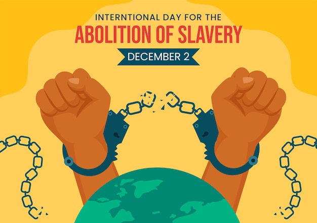 Abolition of Slavery Social Media Background Flat Cartoon Hand Drawn Templates Illustration
