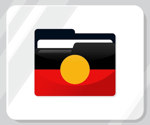 Aborigin glossy folder flag icon