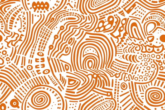 Aboriginal doodle patroon