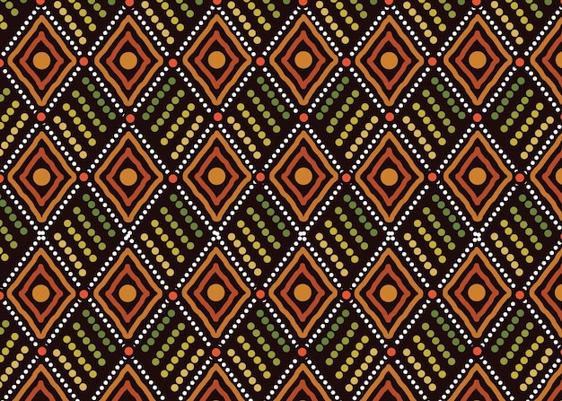 Vector aboriginal dot art vector seamless background