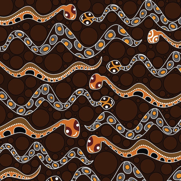 Vector aboriginal ontwerp vector naadloze patroon achtergrond