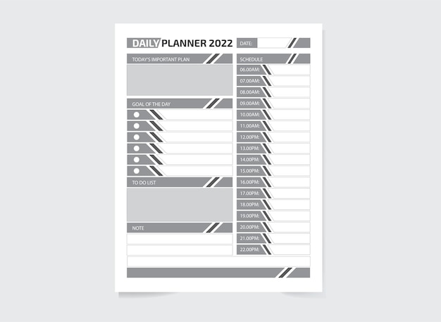 Vector about daily planner editable kpd graphic