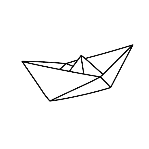 About Paper Boat Silhouette vector