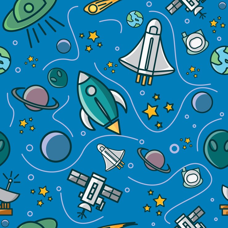 About space seamless pattern