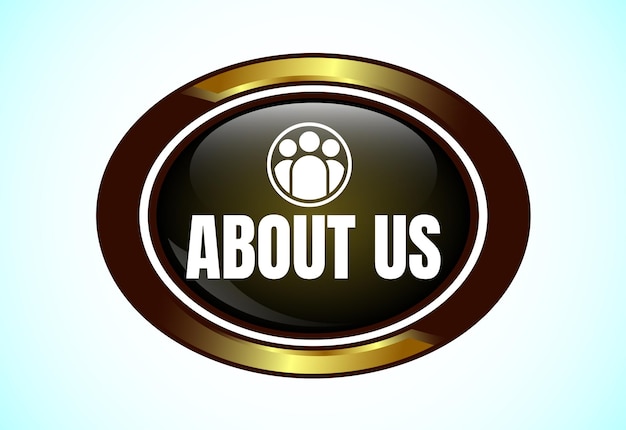 About us button Suitable for mobile app and website UI design