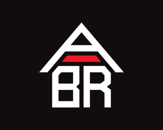 ABR brieven onroerend goed bouw logo ontwerp vector