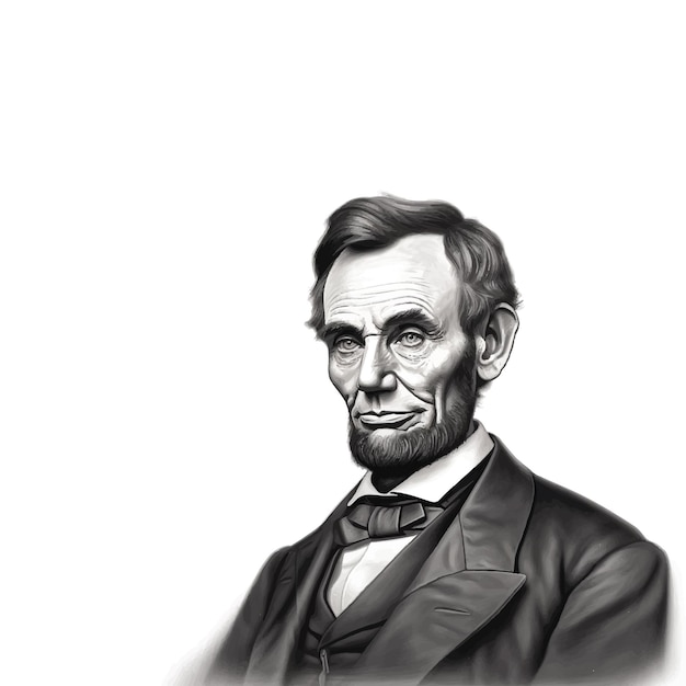 Vector abraham lincoln portrait vector illustration