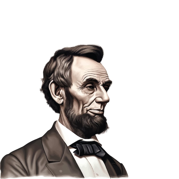 ベクトル エイブラハム リンカーンの肖像画のベクトル図