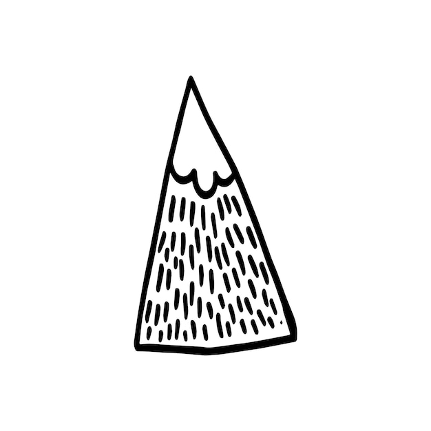 Гора абстрактного скандинавского дизайна для украшения интерьера, печати плакатов, поздравительных открыток, бизнес-баннера, упаковки в современном скандинавском стиле в векторе