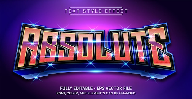 Absolute Text Style Effect Editable Graphic Text Template