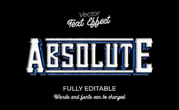 Vector absolute vintage text effect